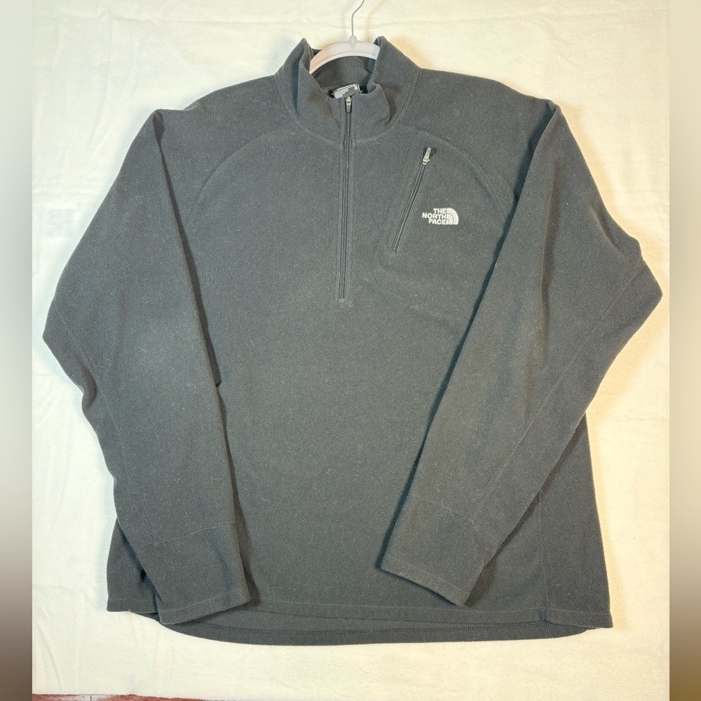 The North Face Men's Black 3/4 Zip Fleece Pullover Size XL